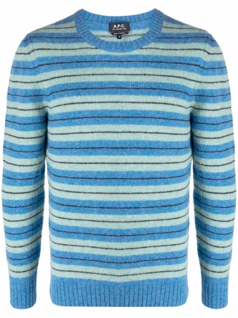 A.P.C. horizontal-knit jumper Blue H23033WVBAMIAA