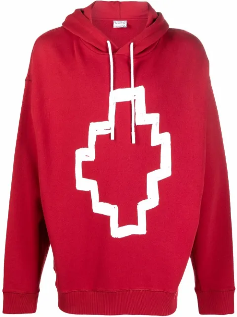 COUNTY OF MILAN cross-motif hoodie Red CMBB095F21FLE0012701