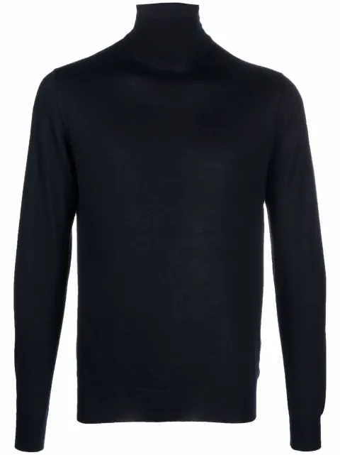 Mauro Ottaviani roll-neck cashmere-silk jumper Blue J25604
