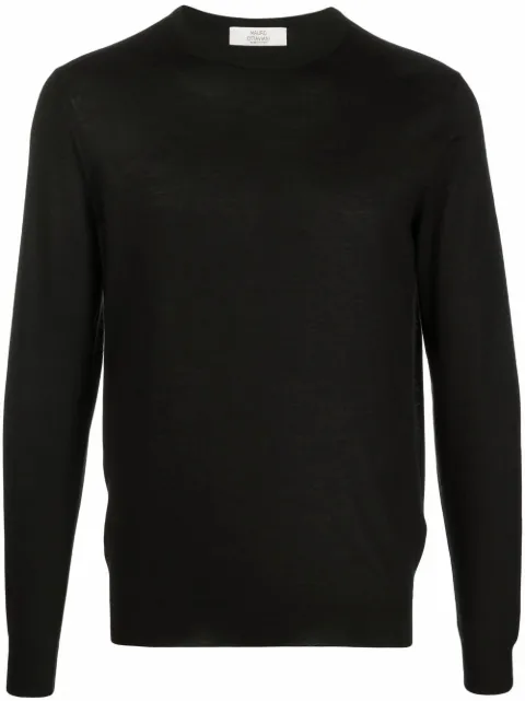 Mauro Ottaviani crewneck cashmere-silk jumper Black J25601