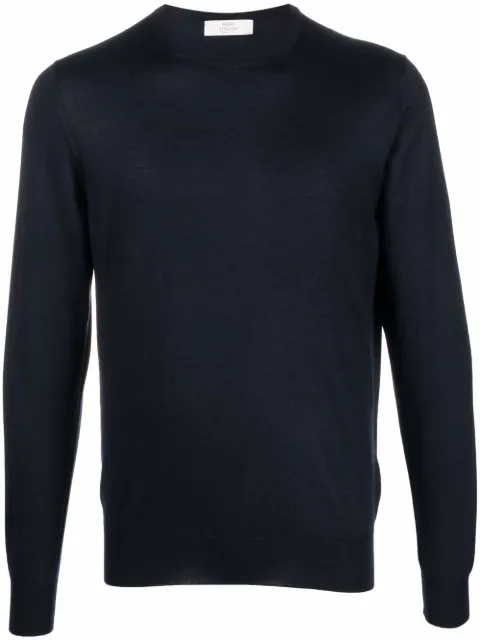 Mauro Ottaviani crewneck cashmere-silk jumper Blue J25601