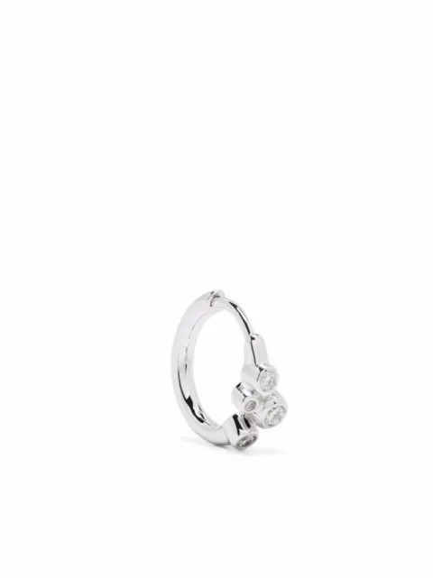 Maria Black 14kt white gold Elena diamond huggie earring Silver H1050WL8