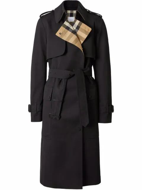 Burberry gabardine trench coat Black 8044678