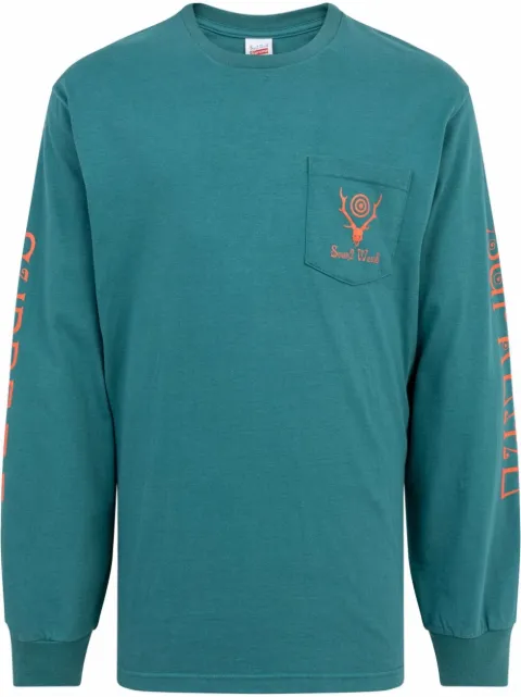 Supreme x South2 West8 long-sleeve T-shirt Blue SU10675