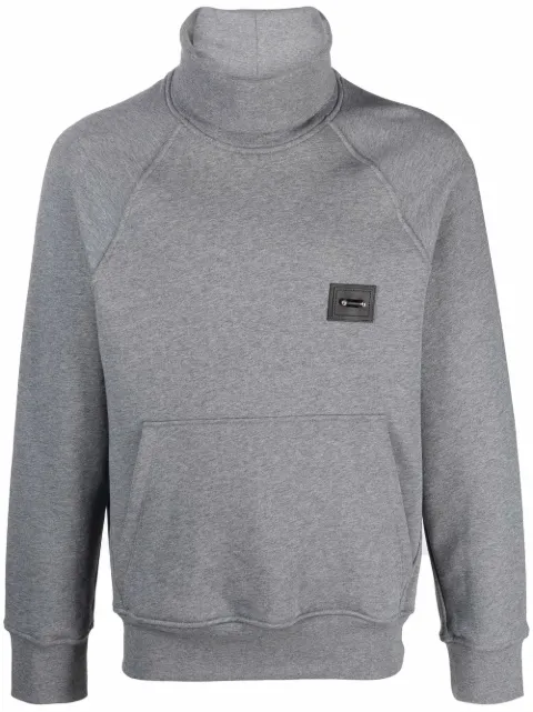 Neil Barrett logo-patch rollneck sweatshirt Grey BJS029PR514C