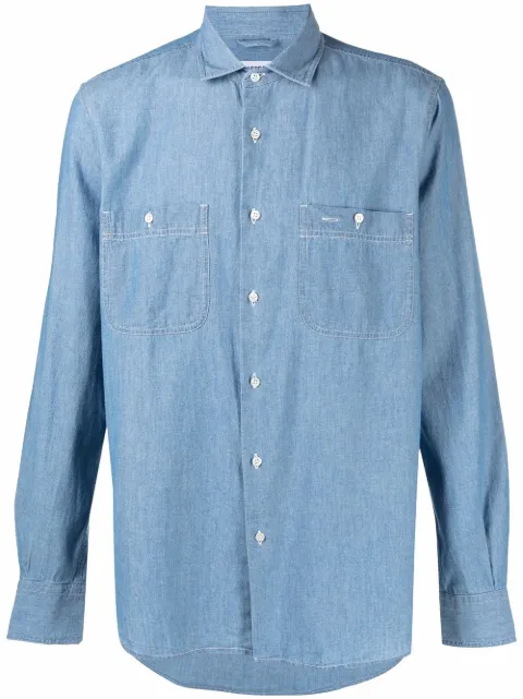 ASPESI denim button-down shirt Blue CNAAEC1E54201122