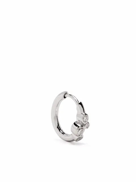Maria Black 14kt white gold Elena diamond huggie earring Silver H1050WR8