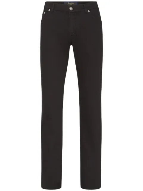 Billionaire crest-motif straight-leg jeans Black BBCOMDT1994BTE001N