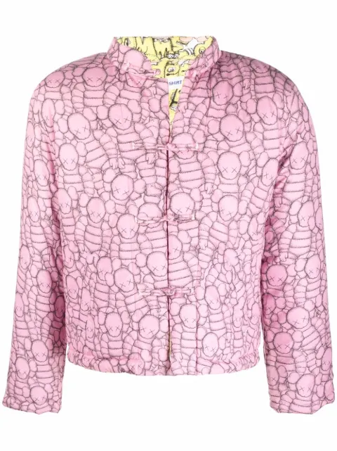 Comme Des Garçons Shirt x KAWS reversible padded jacket Pink FHJ006