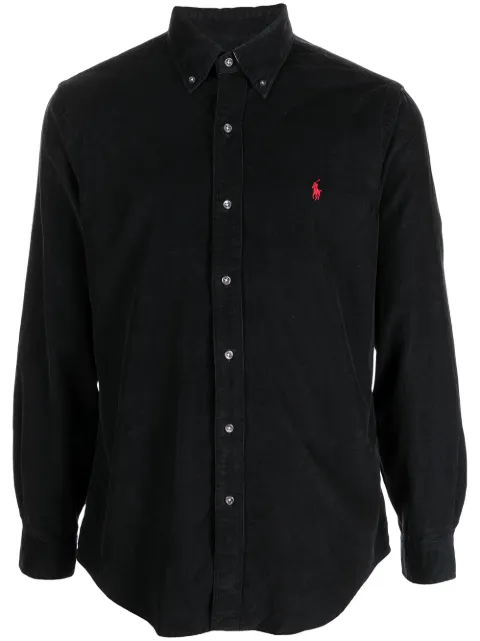 Polo Ralph Lauren embroidered-logo cotton shirt Blue 710853123003