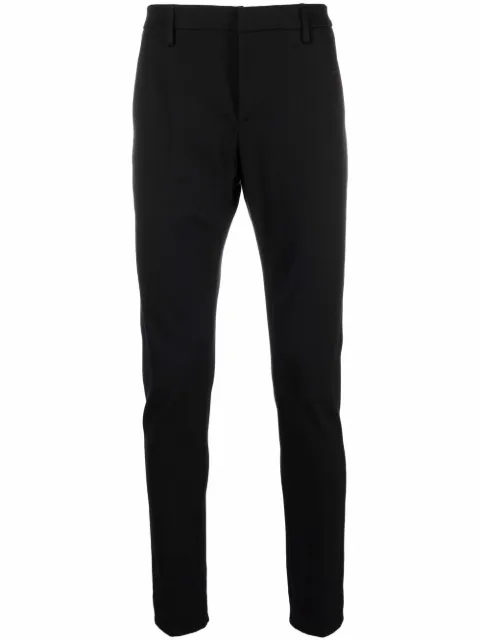 DONDUP slim-cut cotton trousers Black UP235JSE108XXXDU