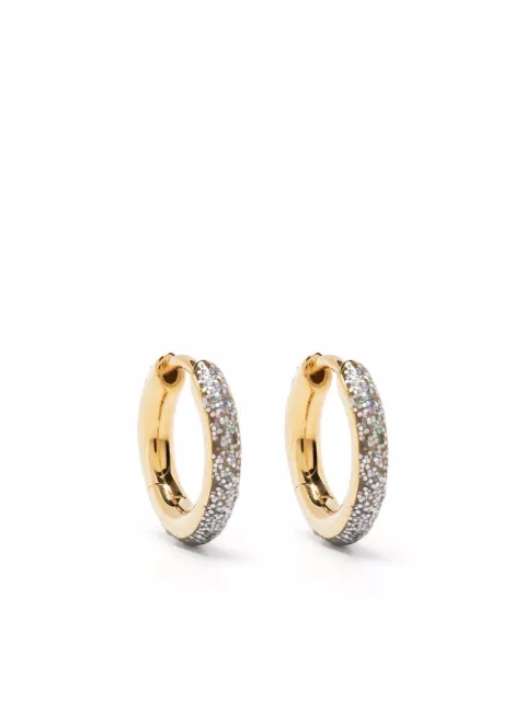 Maria Black Kate Opal Glitter hoop earrings Gold 100818YGOPALPAIR