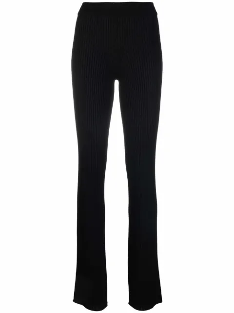 MRZ ribbed-knit trousers Black FW210011