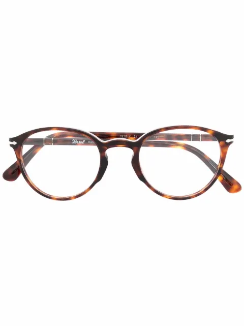 Persol round-frame glasses Brown PO3218V