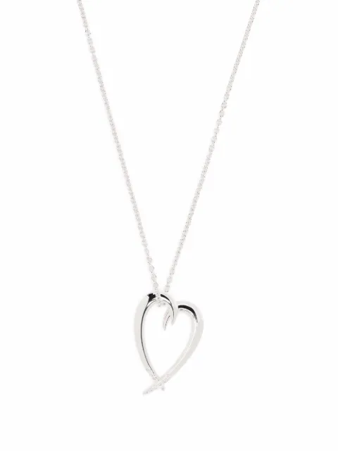 Shaun Leane Hook heart diamond pendant necklace Silver SA063SSWHNOS