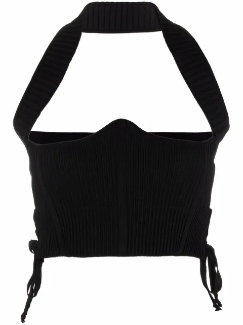 ANDREĀDAMO harness vest top Black ADFW21TO08031473