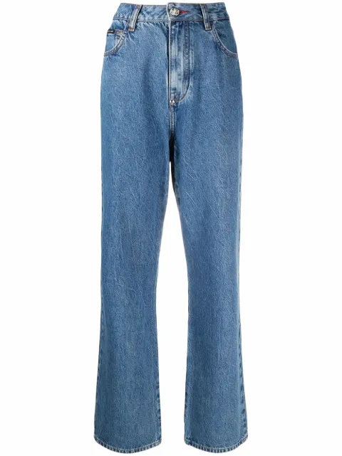 Philipp Plein Iconic loose fit jeans Blue AAACWDT1746PDE004N