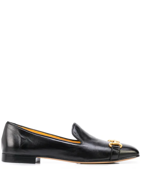 Madison Maison square-toe horsebit loafers Black P922