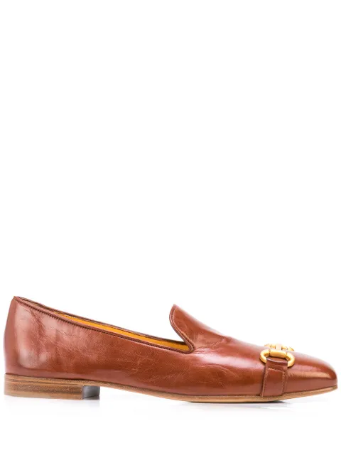 Madison Maison square-toe horsebit loafers Brown P922