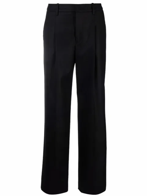 PT Torino pleat-detail wide-leg tailored trousers Black CDVSLLZ00STDRG09