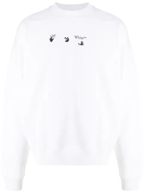 Off-White Spray Marker Arrows sweatshirt White OMBA054F21FLE0130145