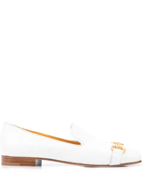 Madison Maison square-toe horsebit loafers White P922