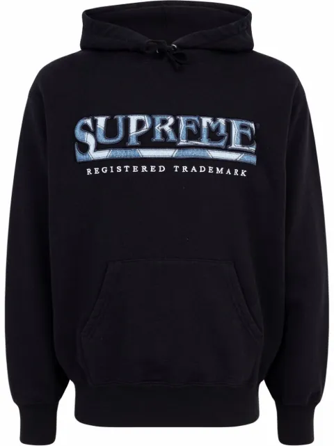 Supreme Denim Logo hoodie Black SU10663