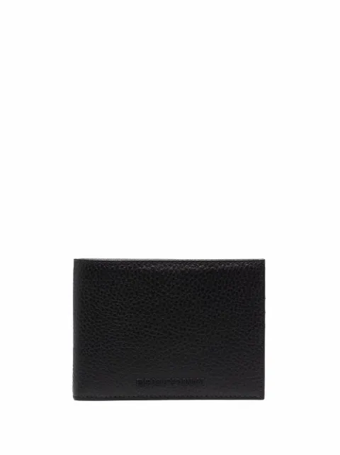 Emporio Armani pebbled bi-fold wallet Black Y4R166Y068E