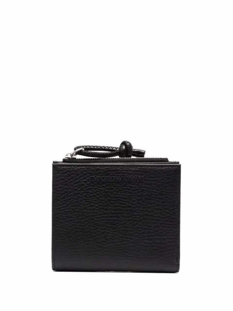 Emporio Armani pebbled-effect leather wallet Black Y4R262Y068E