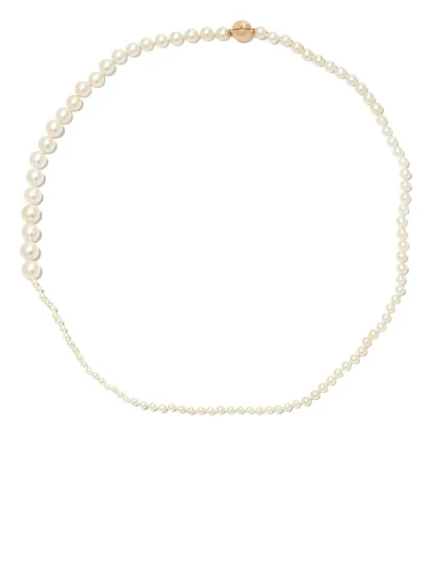 Sophie Bille Brahe 14kt yellow gold Petite Peggy pearl necklace Gold CO1PPEGFW