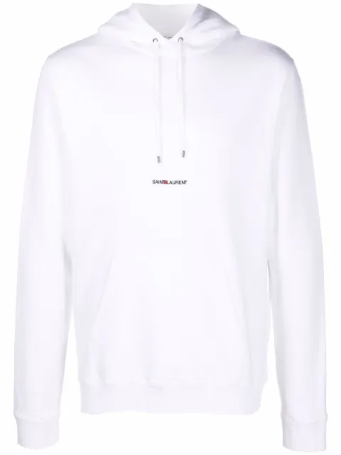 Saint Laurent logo-print hoodie White 677259YB2PG