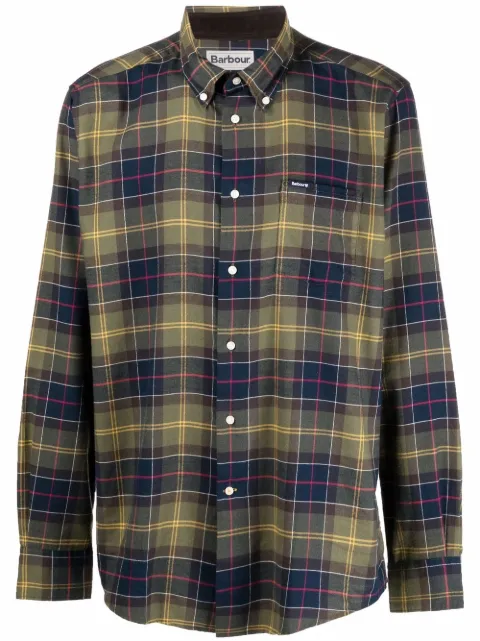 Barbour Fortrose tartan-pattern button-down shirt Green MSH4991TN52