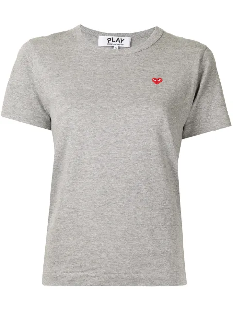 Comme Des Garçons Play logo-print cotton T-shirt Grey AZT305051