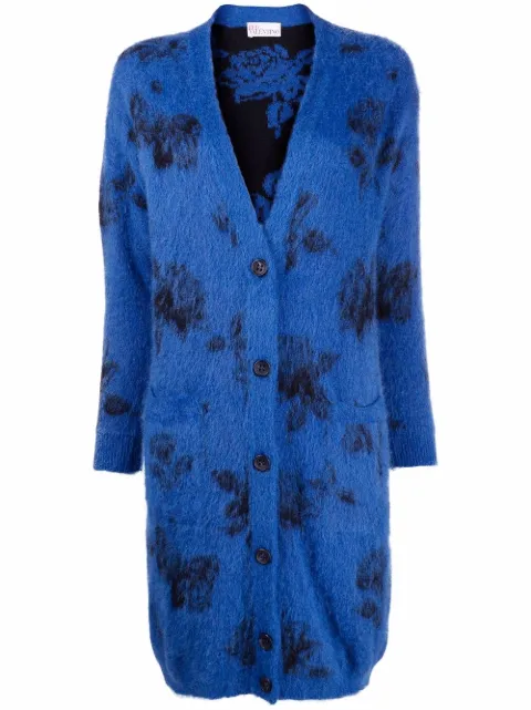 RED Valentino V-neck button-fastening cardigan Blue RKA03I66T