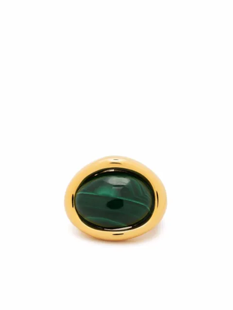 Charlotte Chesnais Neo Turtle malachite earcuff Black 21BO038VERM