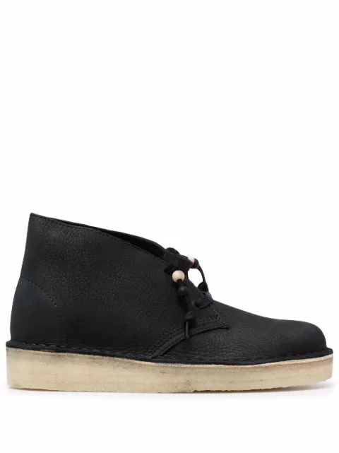 Clarks Originals Nubuck leather lace-up desert boots Black 1632490001