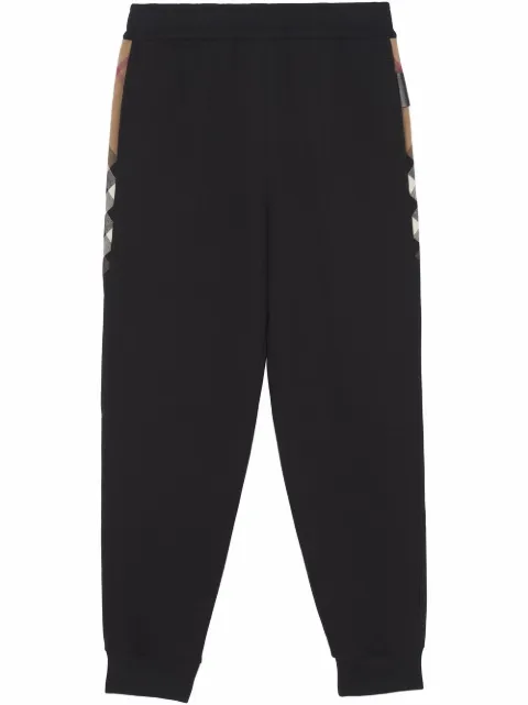 Burberry check-panel track pants Black 8046056
