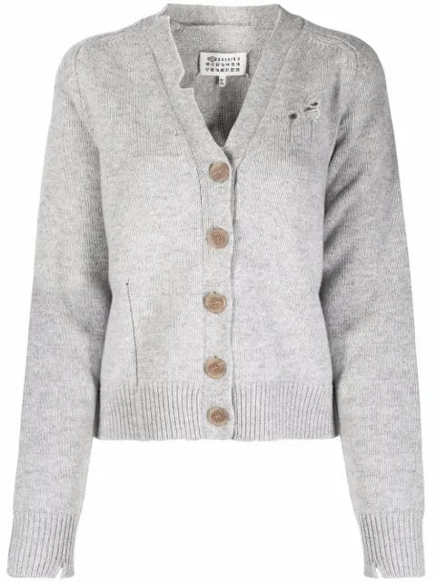 Maison Margiela distressed button-down cardigan Grey S51GP0238S17486