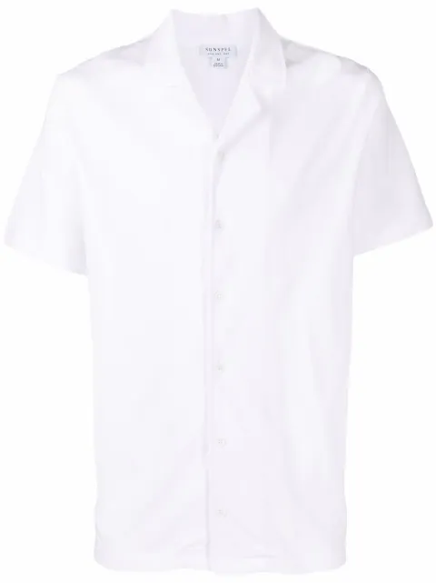 Sunspel spread-collar shirt White MSHT2046