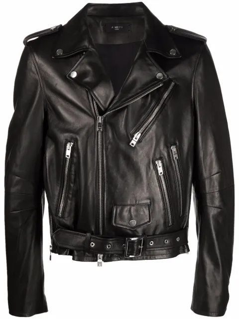 AMIRI leather biker jacket Black XMLJ001