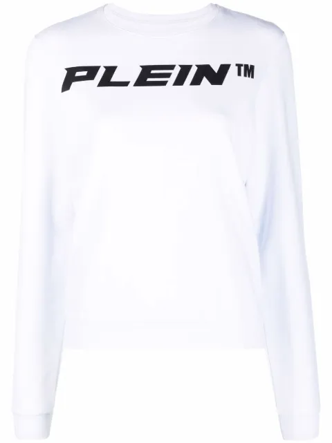 Philipp Plein logo-print sweatshirt White PAACWJO0766PJO002N