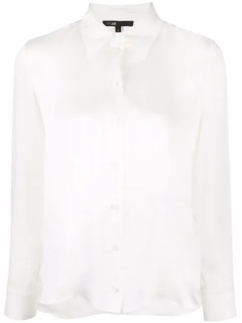 Maje white silk shirt White MFPCM00114