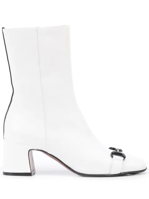 Madison Maison horsebit leather boots White P921