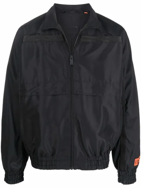Heron Preston logo-patch bomber jacket Black HMEB011S22FAB0011000