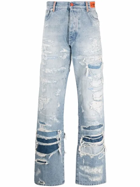 Heron Preston distressed effect jeans Blue HMYA011S22DEN0024000