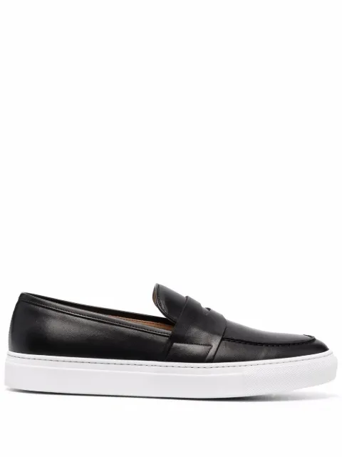 Scarosso Alberto penny leather loafers Black ALBERTOSNEABLACALF
