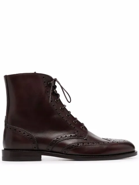 Scarosso Stefania lace-up ankle boots Brown STEFANIABOOTBRWCALF