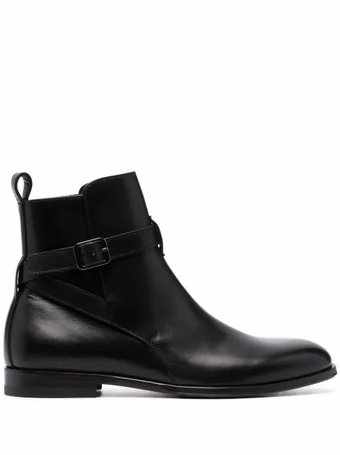 Scarosso Lara buckled ankle boots Black LARAJODHBLACALF