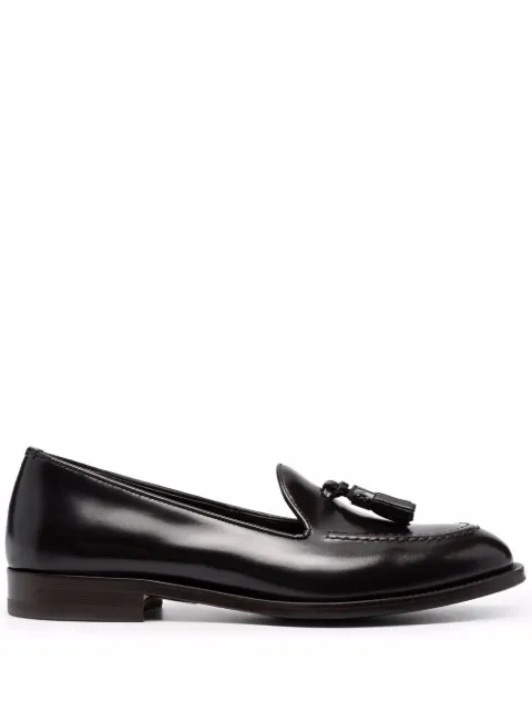 Scarosso Sienna tassel-embellished leather loafers Brown SIENNALOAFBROPOLI