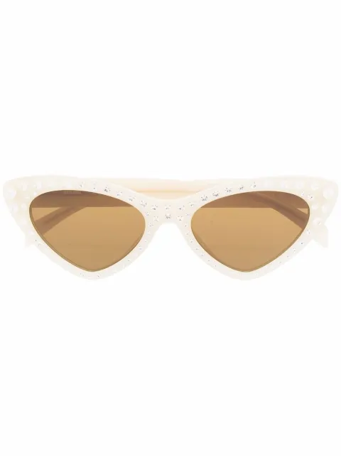 Moschino Eyewear crystal-embellished sunglasses Neutrals MOS006SSTR